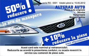 Card de reducere - Altgrad Auto